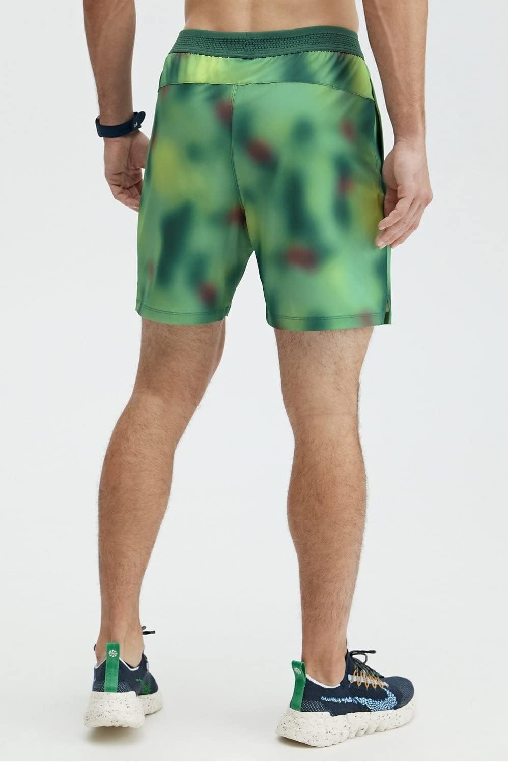image:imageFabletics Mens The Fundamental Short Workout Running Training Gym Yoga Ultra Lightweight AthleticAzure Green Blur