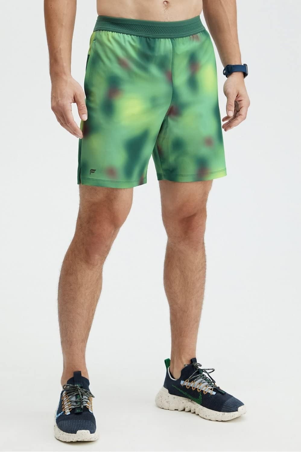 image:imageFabletics Mens The Fundamental Short Workout Running Training Gym Yoga Ultra Lightweight AthleticAzure Green Blur