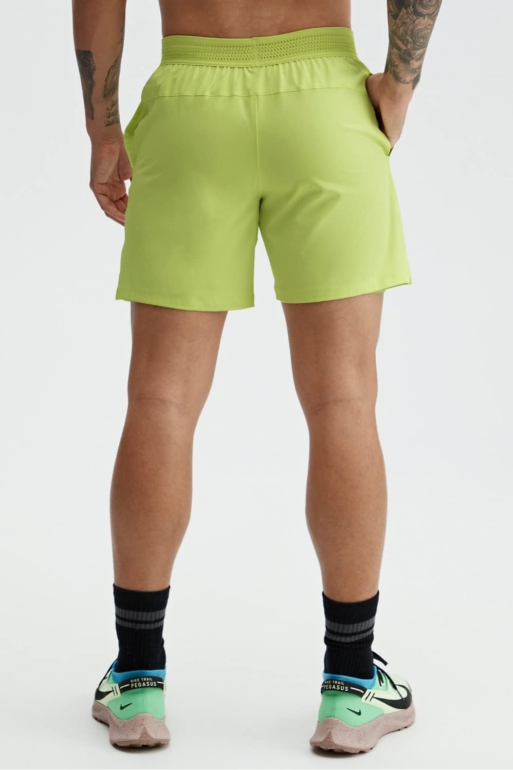 image:imageFabletics Mens The Fundamental Short Workout Running Training Gym Yoga Ultra Lightweight AthleticFaded Lime