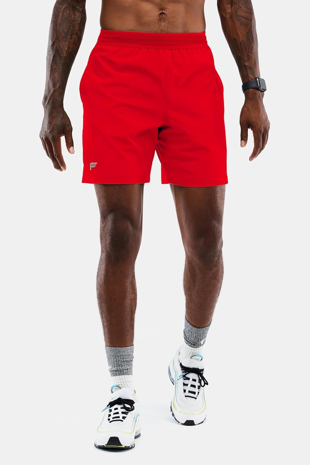 image:imageFabletics Mens The Fundamental Short Workout Running Training Gym Yoga Ultra Lightweight AthleticHeated Red