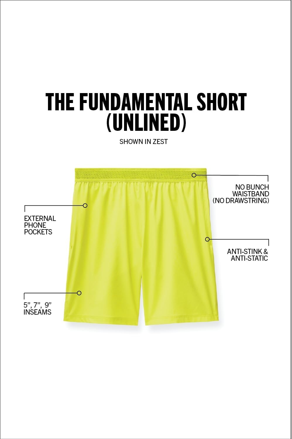 image:imageFabletics Mens The Fundamental Short Workout Running Training Gym Yoga Ultra Lightweight AthleticZest