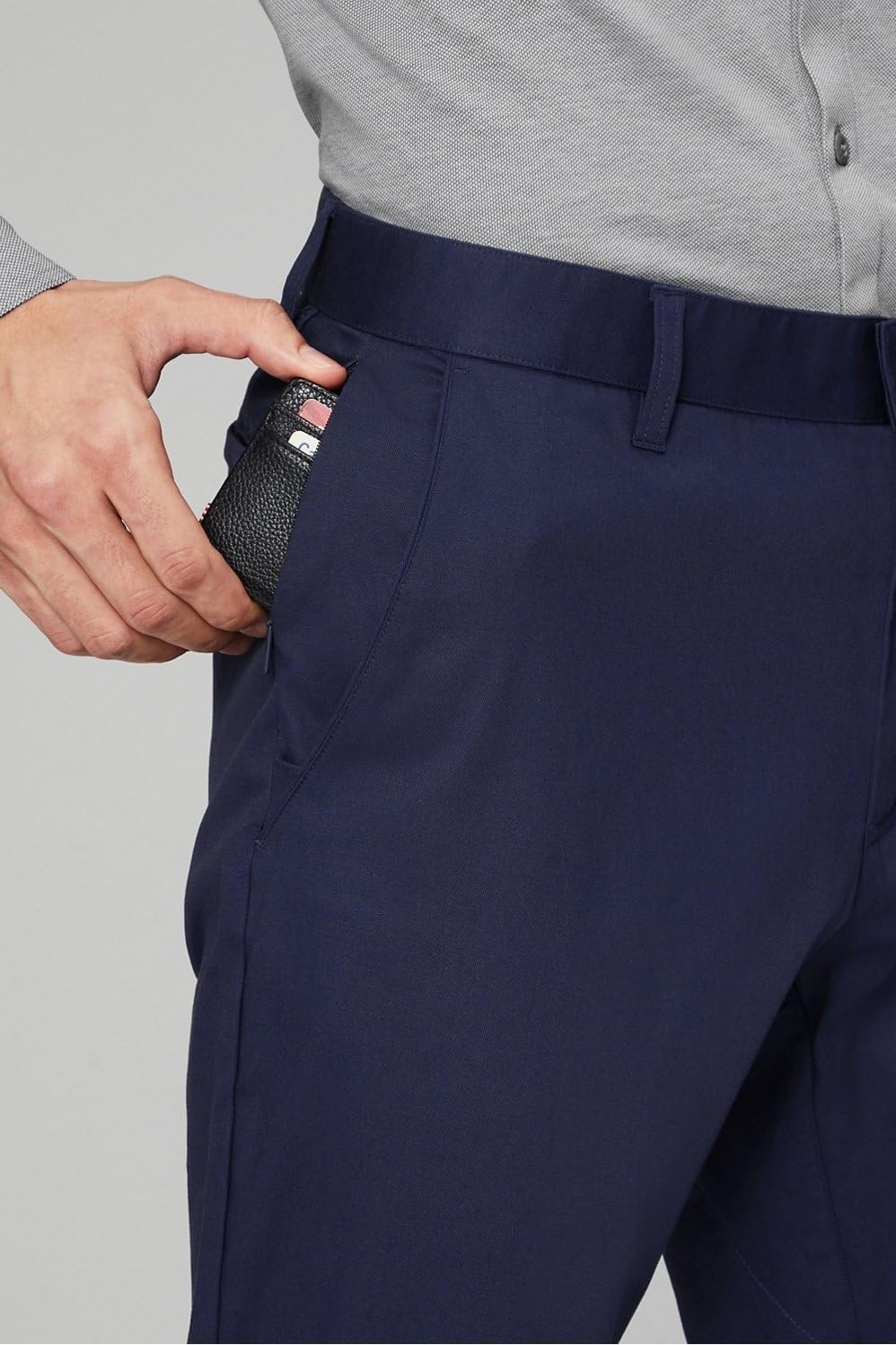 image:imageFabletics Mens The High Side Chino Classic Fit Buttery Soft External Pocket Wrinkle Resistant Zip PocketsDeep Navy