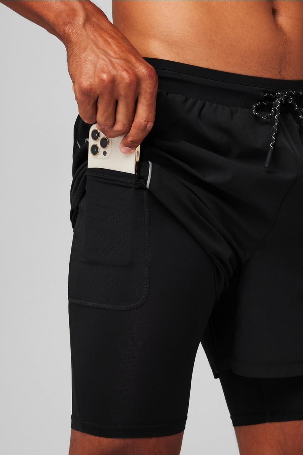 image:imageFabletics Mens The Kadence Short Lined Performance Running Jogging Training Ultra LightweightBlack