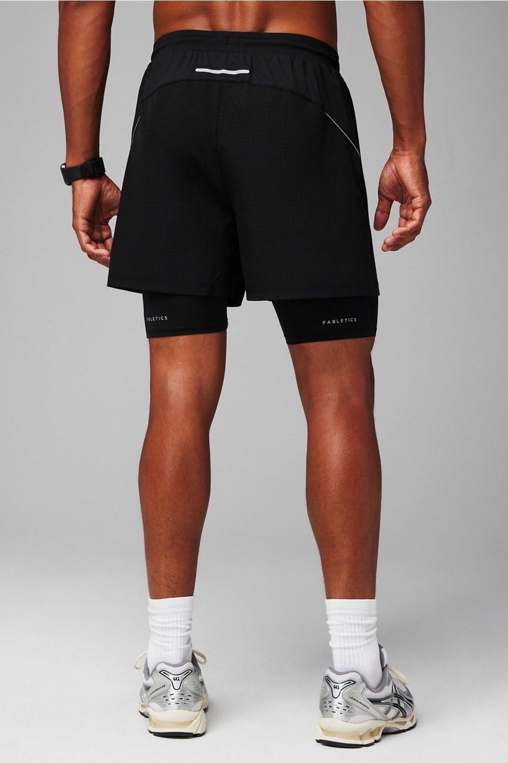 image:imageFabletics Mens The Kadence Short Lined Performance Running Jogging Training Ultra LightweightBlack