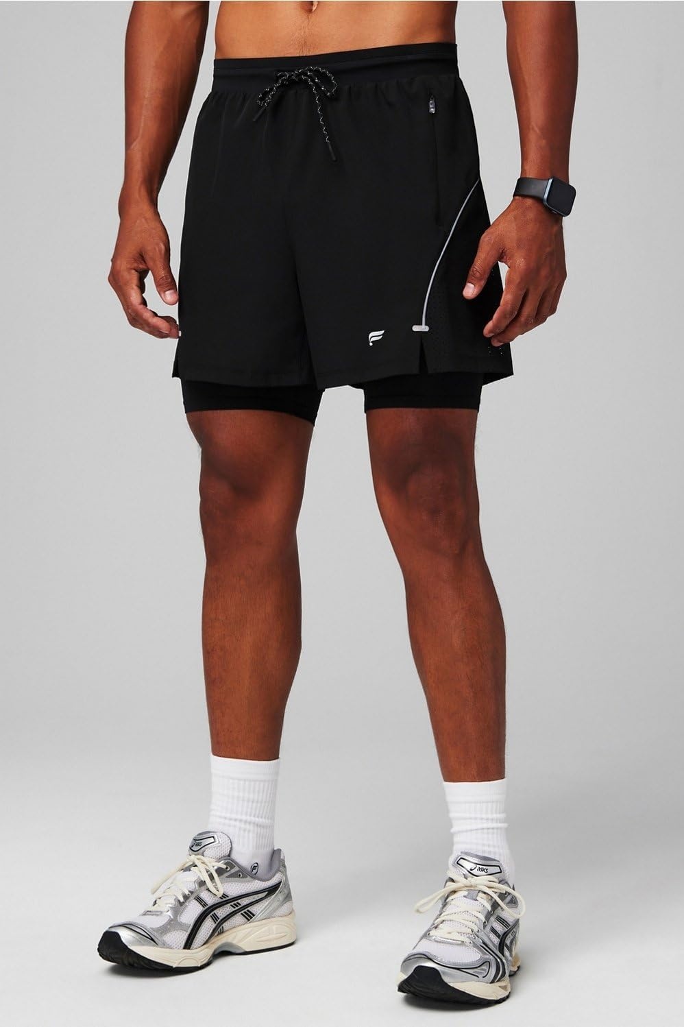 image:imageFabletics Mens The Kadence Short Lined Performance Running Jogging Training Ultra LightweightBlack