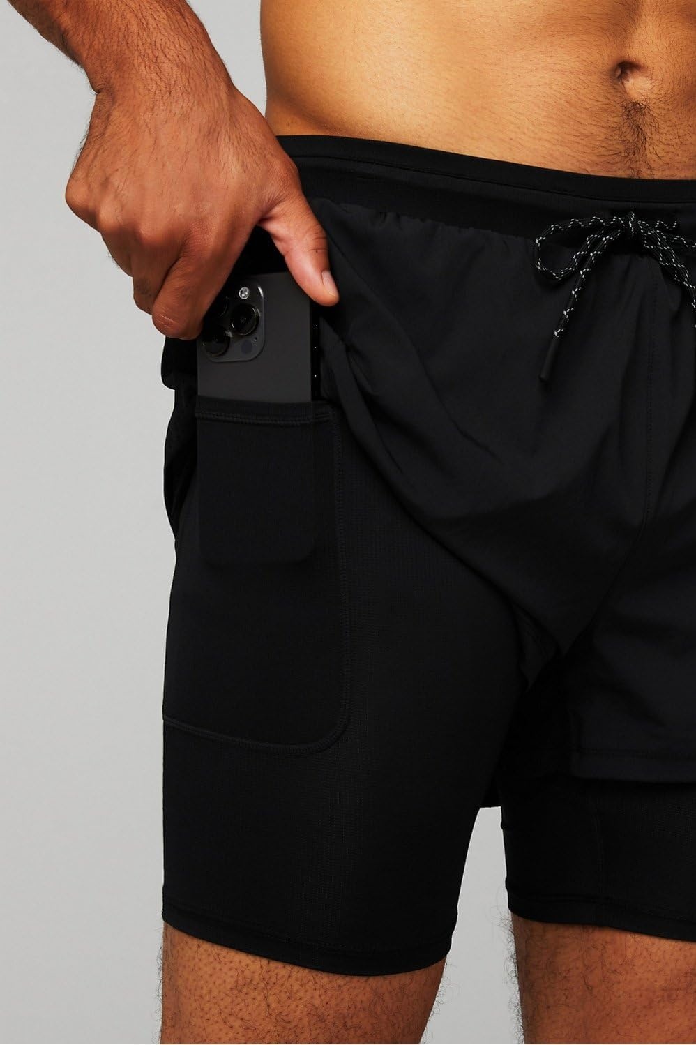 image:imageFabletics Mens The Kadence Short Lined Performance Running Jogging Training Ultra LightweightBlack
