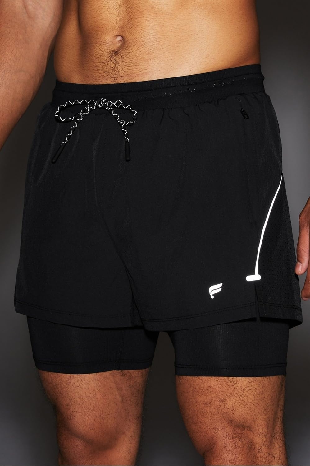 image:imageFabletics Mens The Kadence Short Lined Performance Running Jogging Training Ultra LightweightBlack