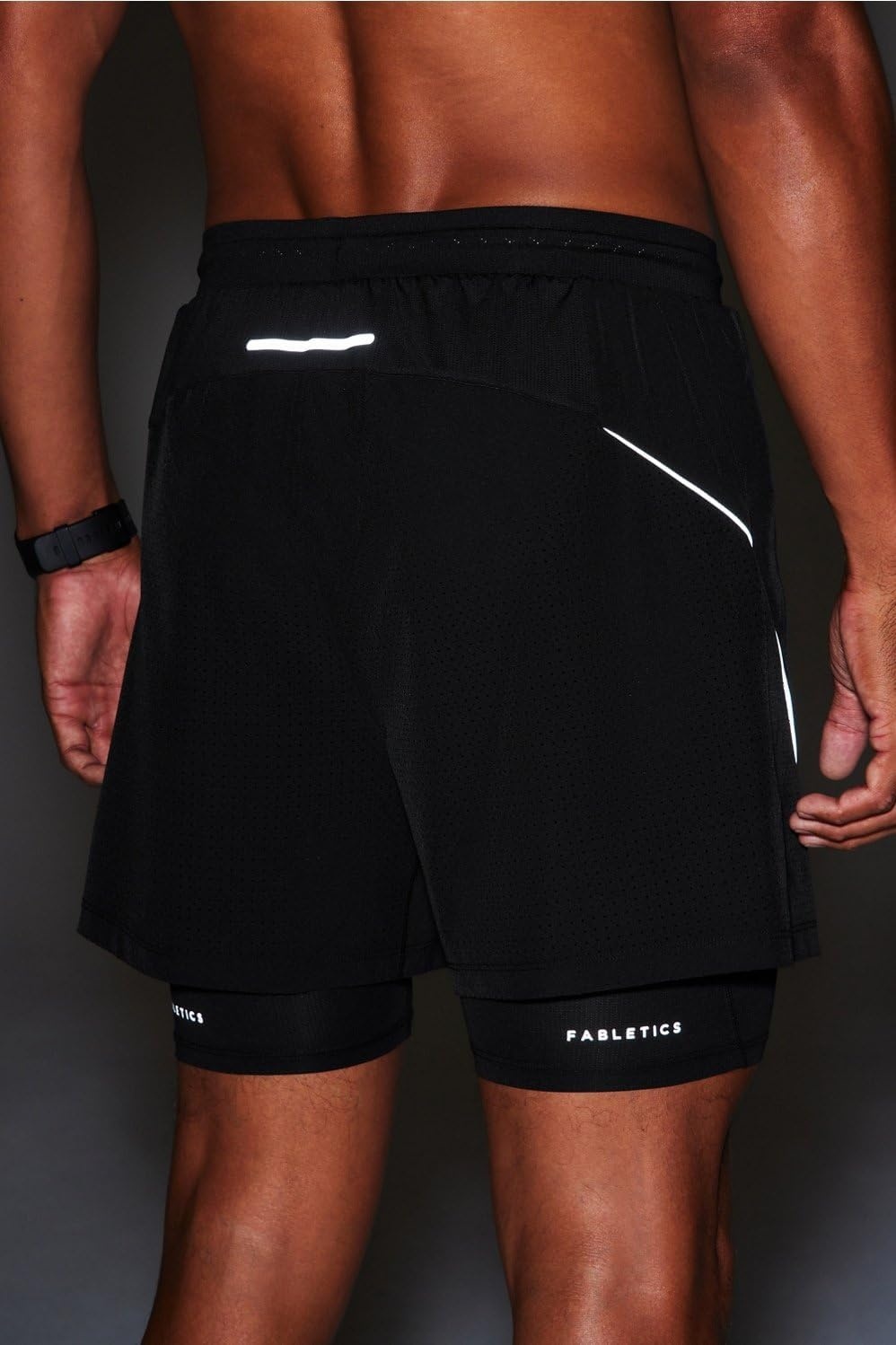 image:imageFabletics Mens The Kadence Short Lined Performance Running Jogging Training Ultra LightweightBlack