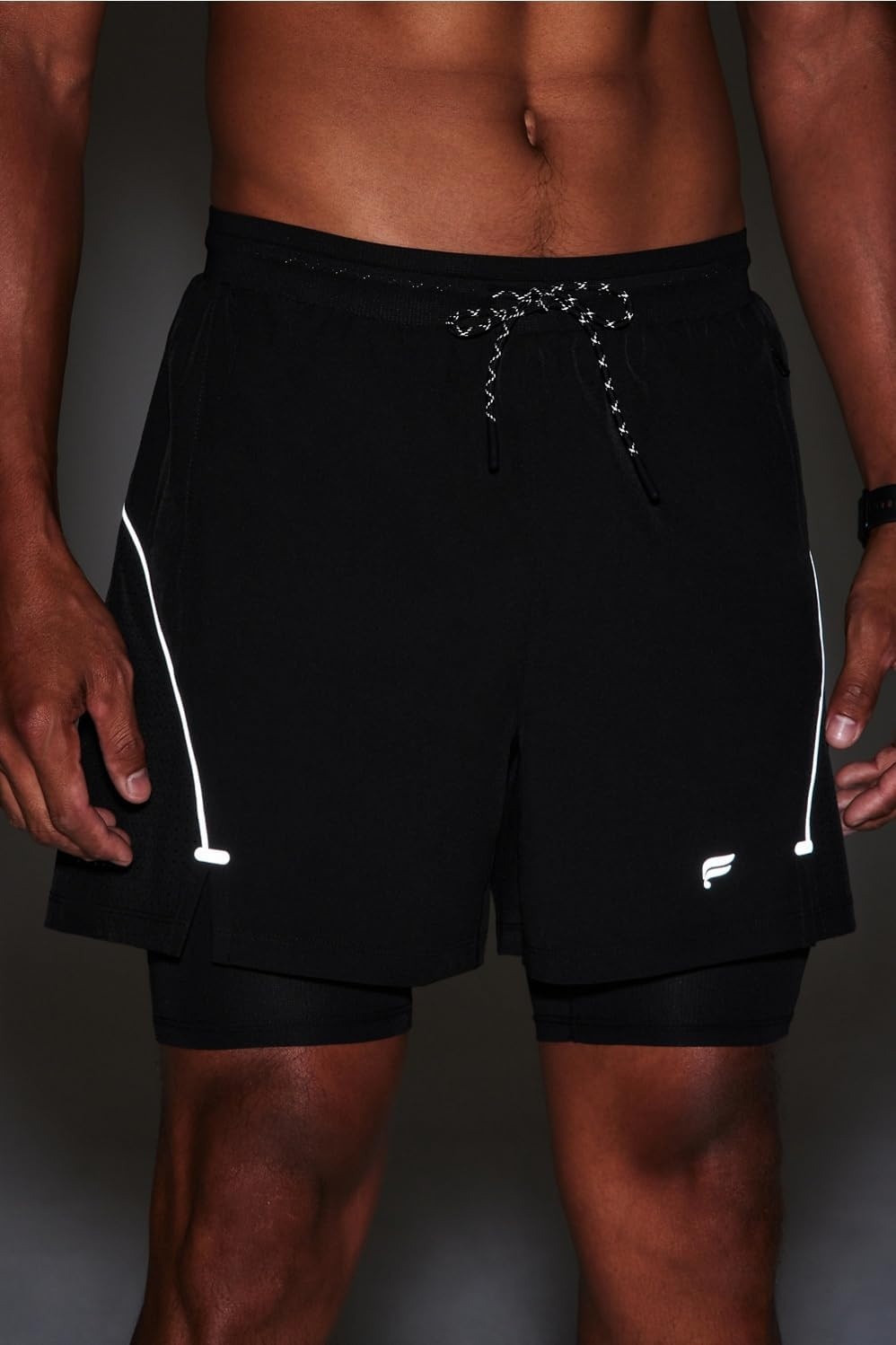 image:imageFabletics Mens The Kadence Short Lined Performance Running Jogging Training Ultra LightweightBlack