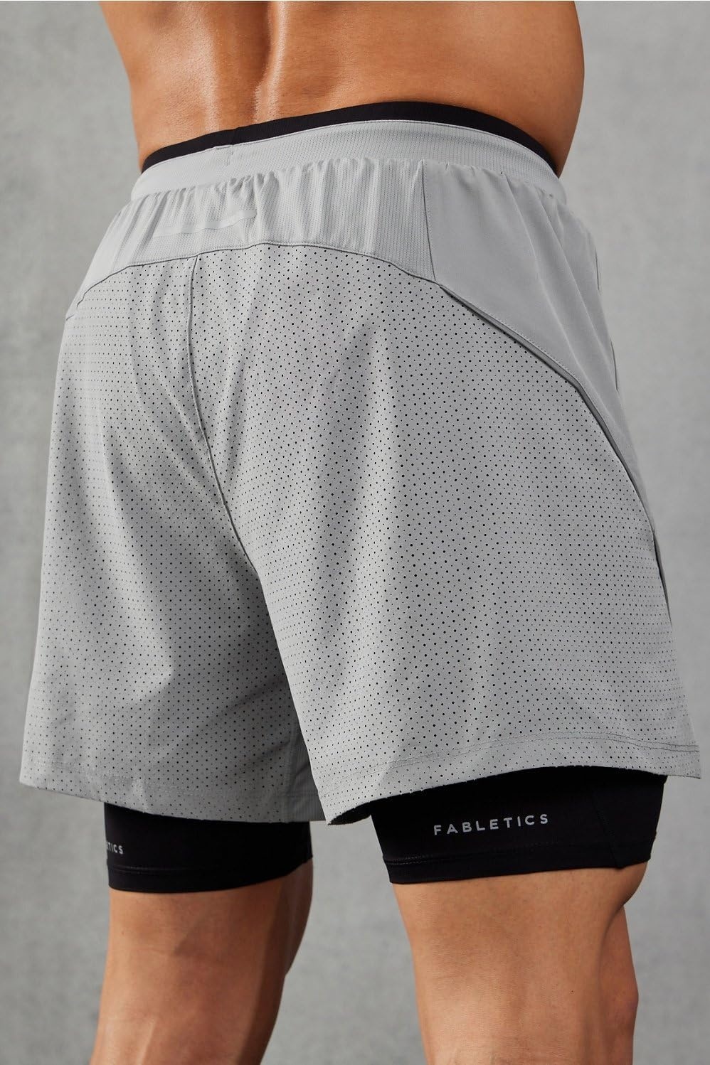 image:imageFabletics Mens The Kadence Short Lined Performance Running Jogging Training Ultra LightweightShadow Grey