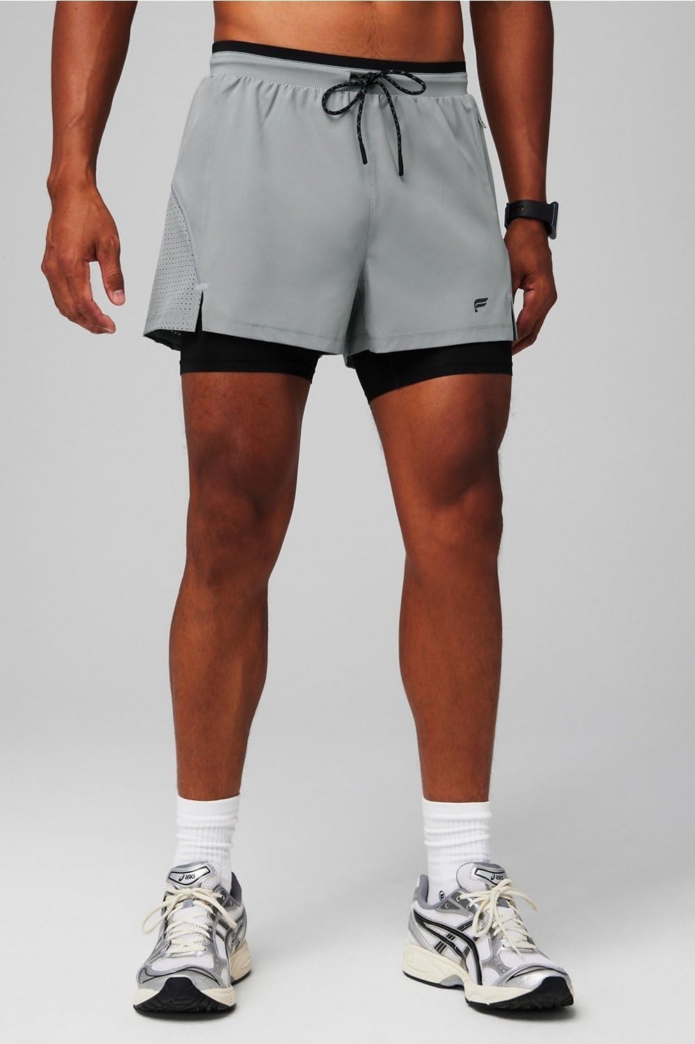 image:imageFabletics Mens The Kadence Short Lined Performance Running Jogging Training Ultra LightweightShadow Grey