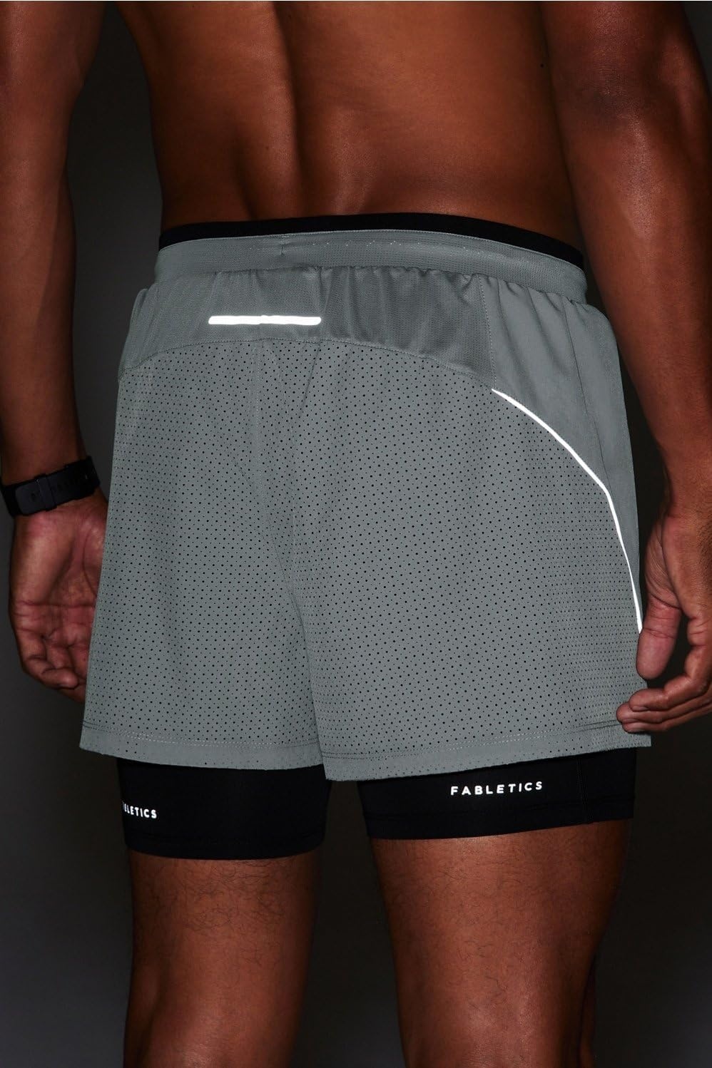image:imageFabletics Mens The Kadence Short Lined Performance Running Jogging Training Ultra LightweightShadow Grey
