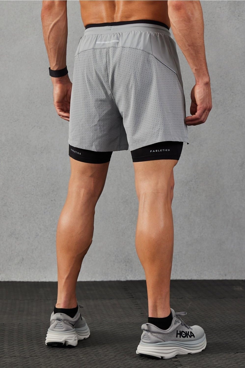 image:imageFabletics Mens The Kadence Short Lined Performance Running Jogging Training Ultra LightweightShadow Grey
