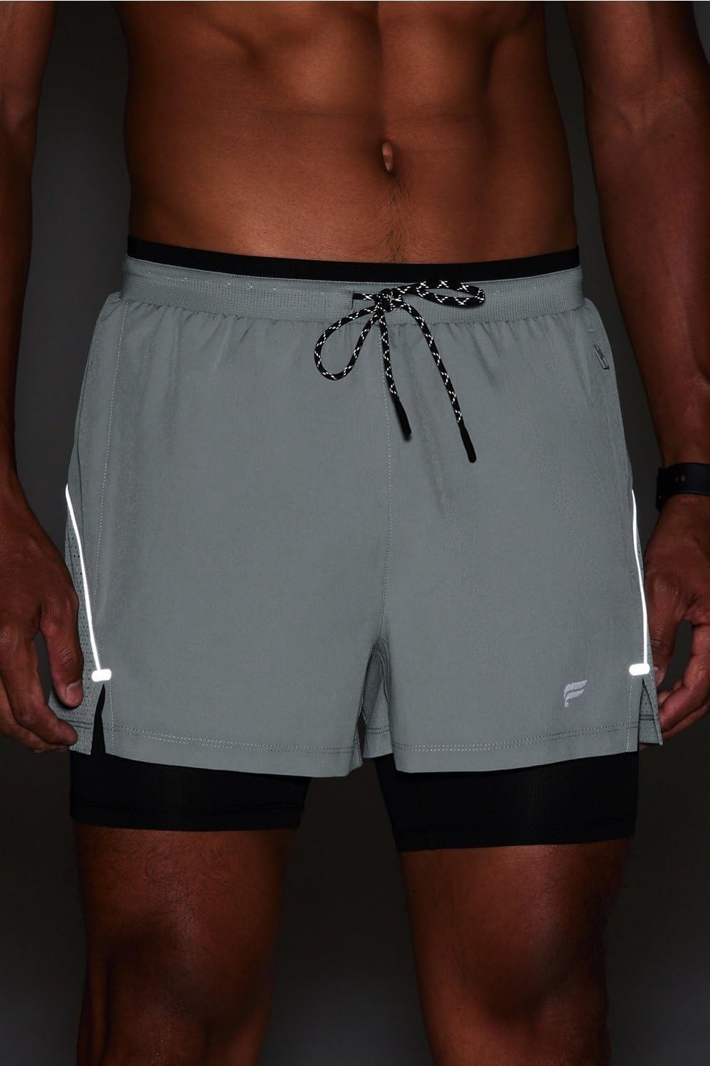 image:imageFabletics Mens The Kadence Short Lined Performance Running Jogging Training Ultra LightweightShadow Grey