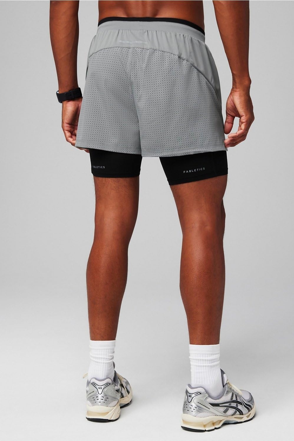image:imageFabletics Mens The Kadence Short Lined Performance Running Jogging Training Ultra LightweightShadow Grey