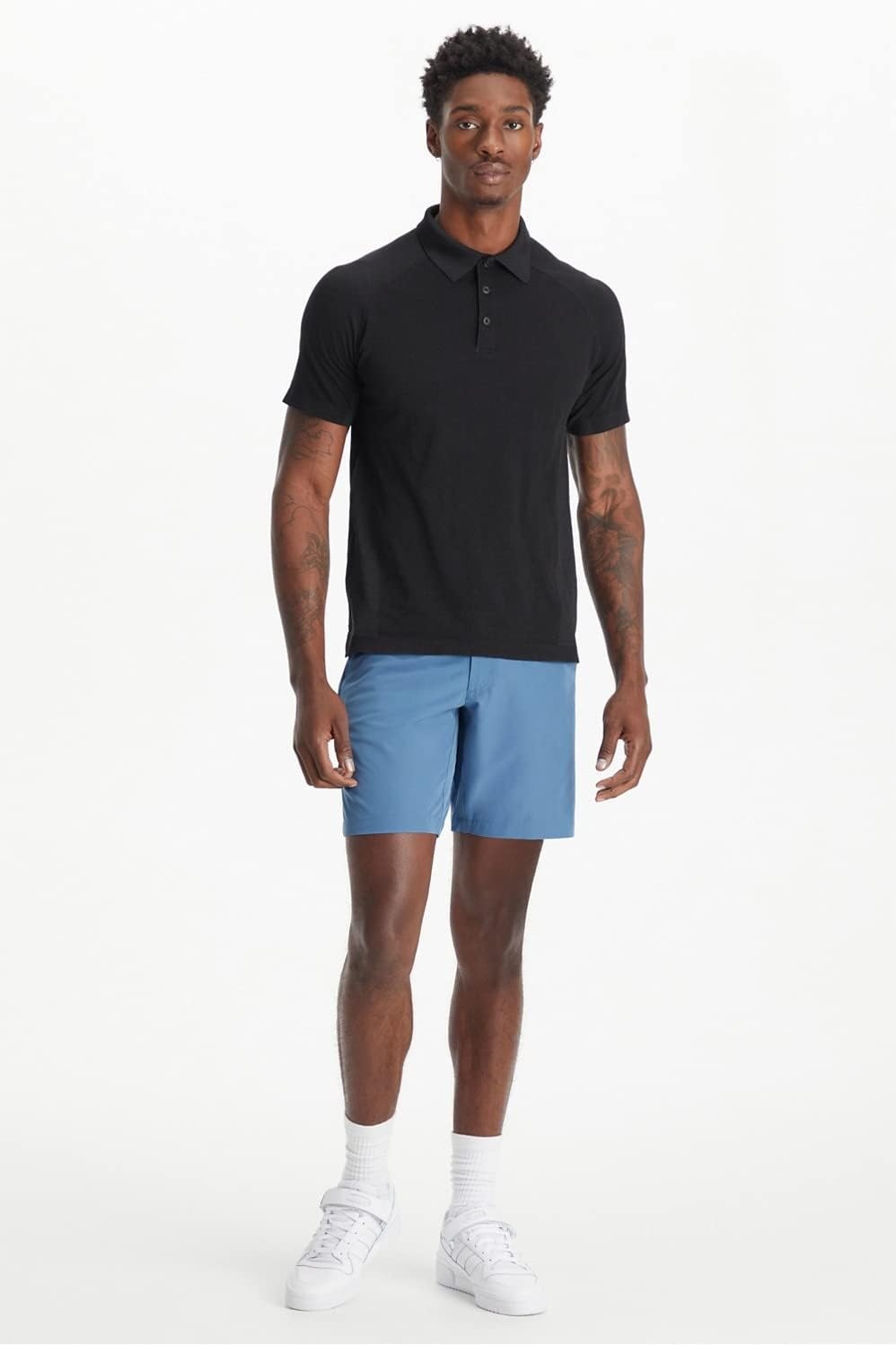 image:imageFabletics Mens The Training Day Polo Tennis Golf Performance Breathable 4Way StretchBlack