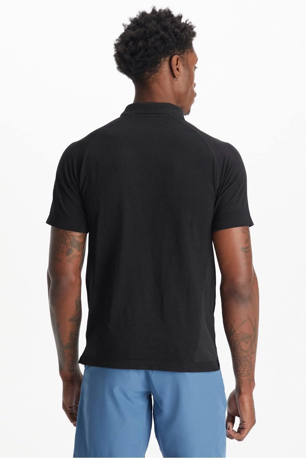 image:imageFabletics Mens The Training Day Polo Tennis Golf Performance Breathable 4Way StretchBlack