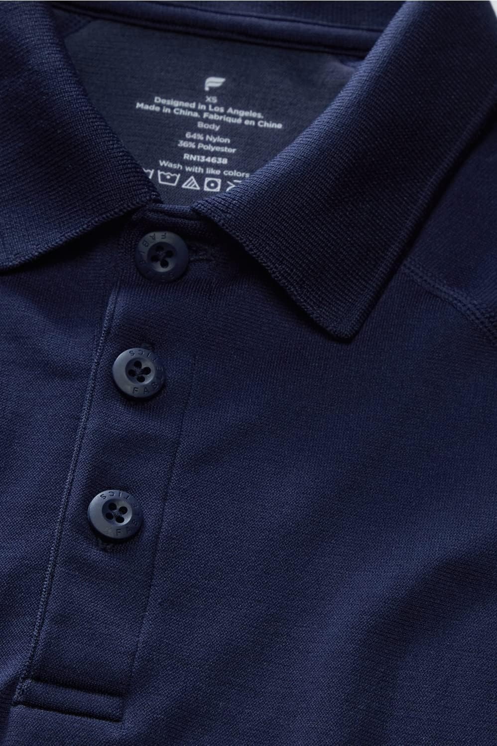image:imageFabletics Mens The Training Day Polo Tennis Golf Performance Breathable 4Way StretchNavy