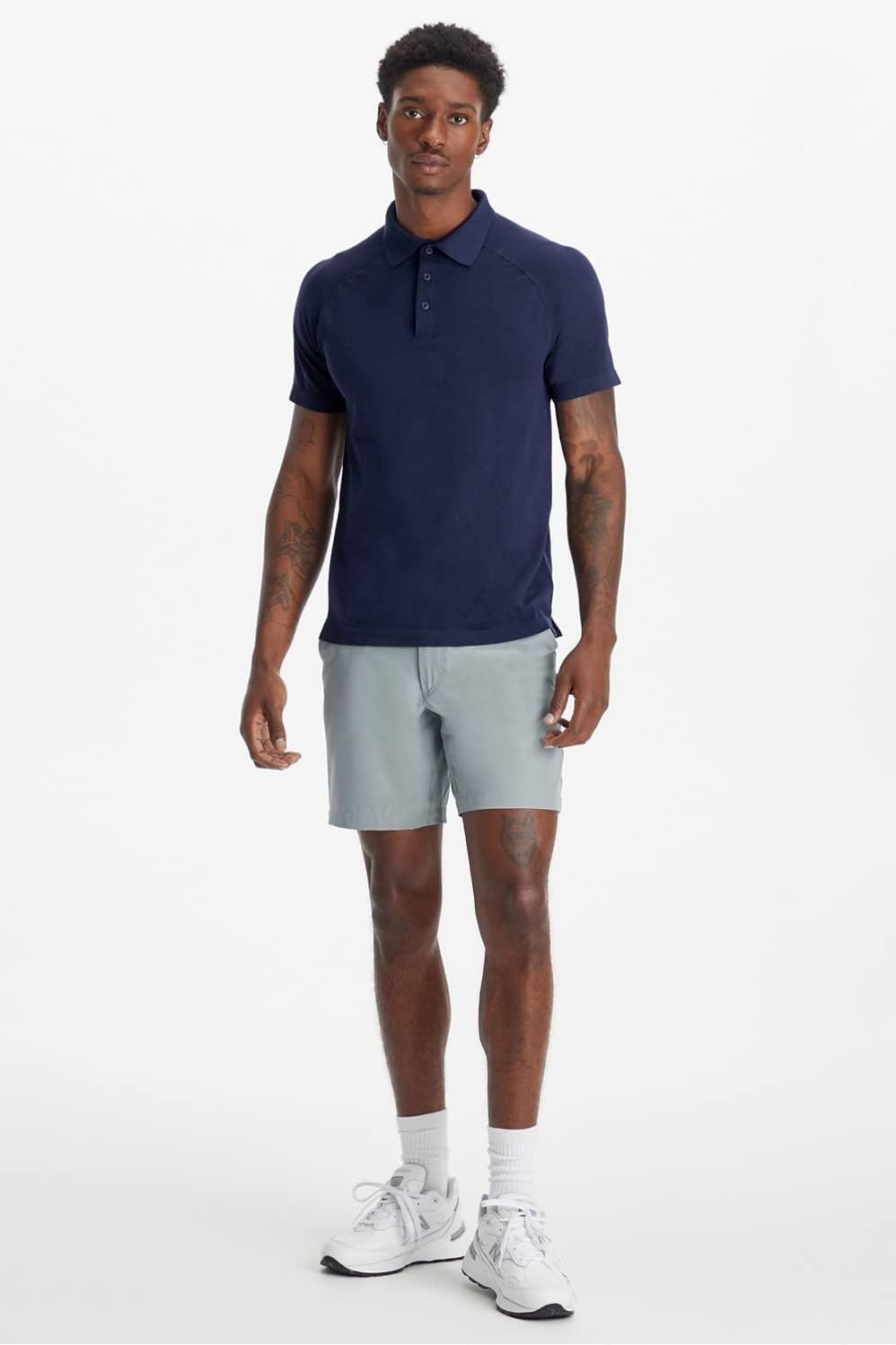 image:imageFabletics Mens The Training Day Polo Tennis Golf Performance Breathable 4Way StretchNavy