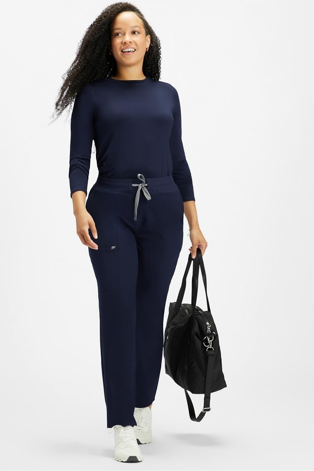 image:imageFabletics Womens Core LongSleeve UnderscrubNavy