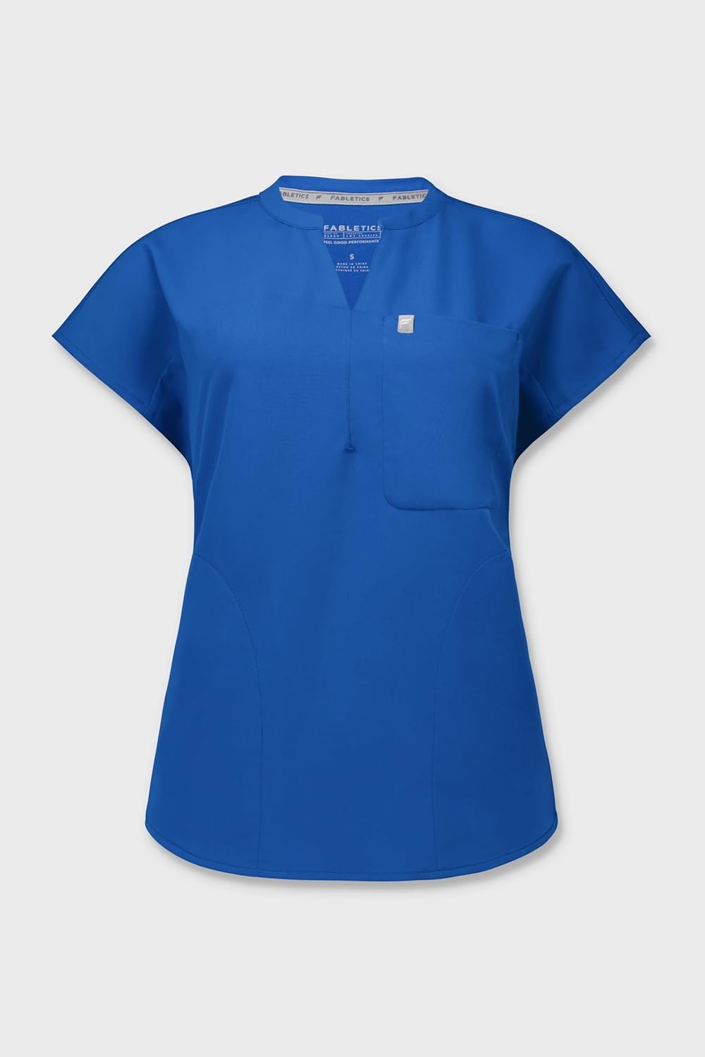 image:imageFabletics Womens Evolve 3Pocket Scrub Top with an Oversized Fit MotionTech 4Way Stretch WrinkleResist AntiShrinkRoyal Blue