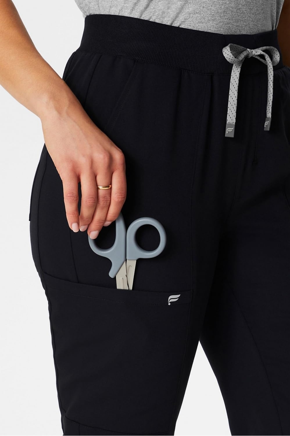 image:imageFabletics Womens High Rise Active Scrub Jogger MotionTech 4Way Stretch PocketPacked Lightweight SemiSlim FitBlack