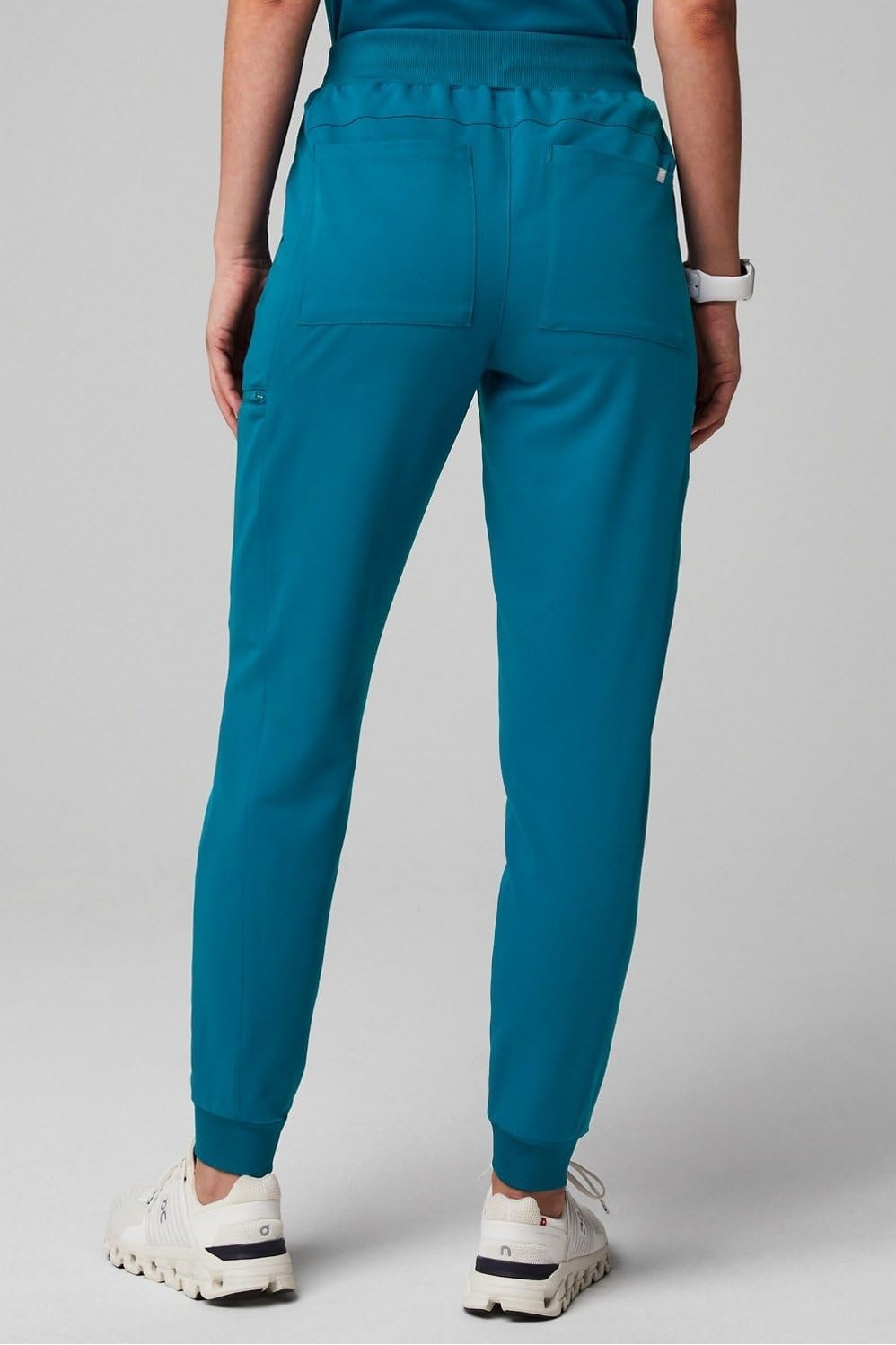 image:imageFabletics Womens High Rise Active Scrub Jogger MotionTech 4Way Stretch PocketPacked Lightweight SemiSlim FitCaribbean Blue
