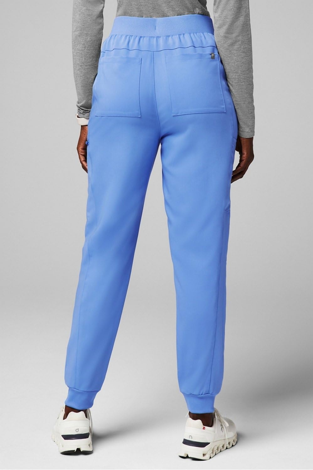 image:imageFabletics Womens High Rise Active Scrub Jogger MotionTech 4Way Stretch PocketPacked Lightweight SemiSlim FitCeil Blue