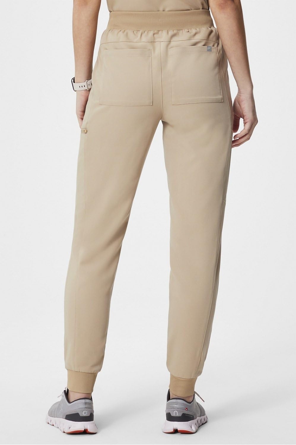 image:imageFabletics Womens High Rise Active Scrub Jogger MotionTech 4Way Stretch PocketPacked Lightweight SemiSlim FitChai
