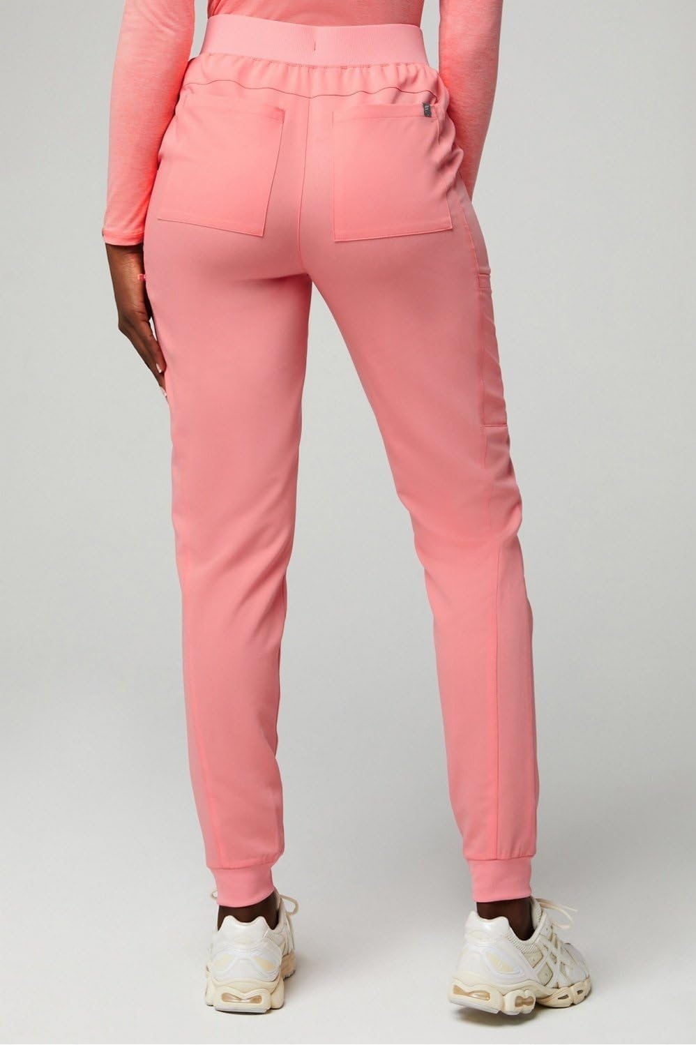 image:imageFabletics Womens High Rise Active Scrub Jogger MotionTech 4Way Stretch PocketPacked Lightweight SemiSlim FitCoral