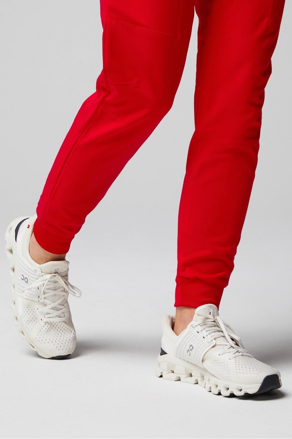image:imageFabletics Womens High Rise Active Scrub Jogger MotionTech 4Way Stretch PocketPacked Lightweight SemiSlim FitGoji Red
