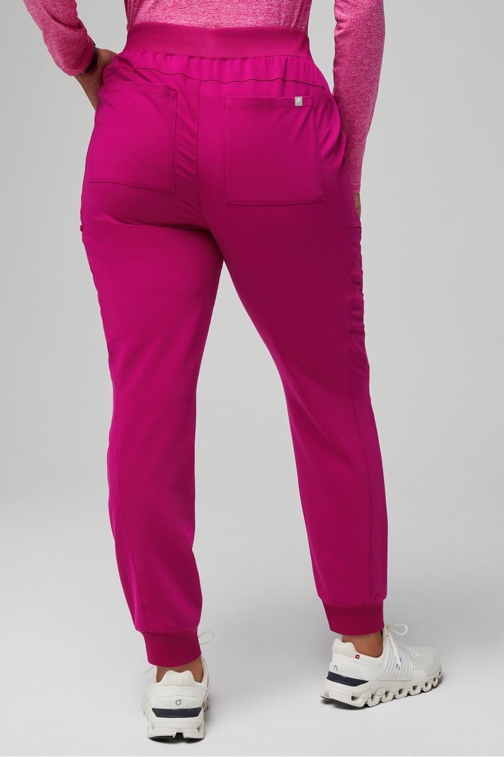 image:imageFabletics Womens High Rise Active Scrub Jogger MotionTech 4Way Stretch PocketPacked Lightweight SemiSlim FitHibiscus