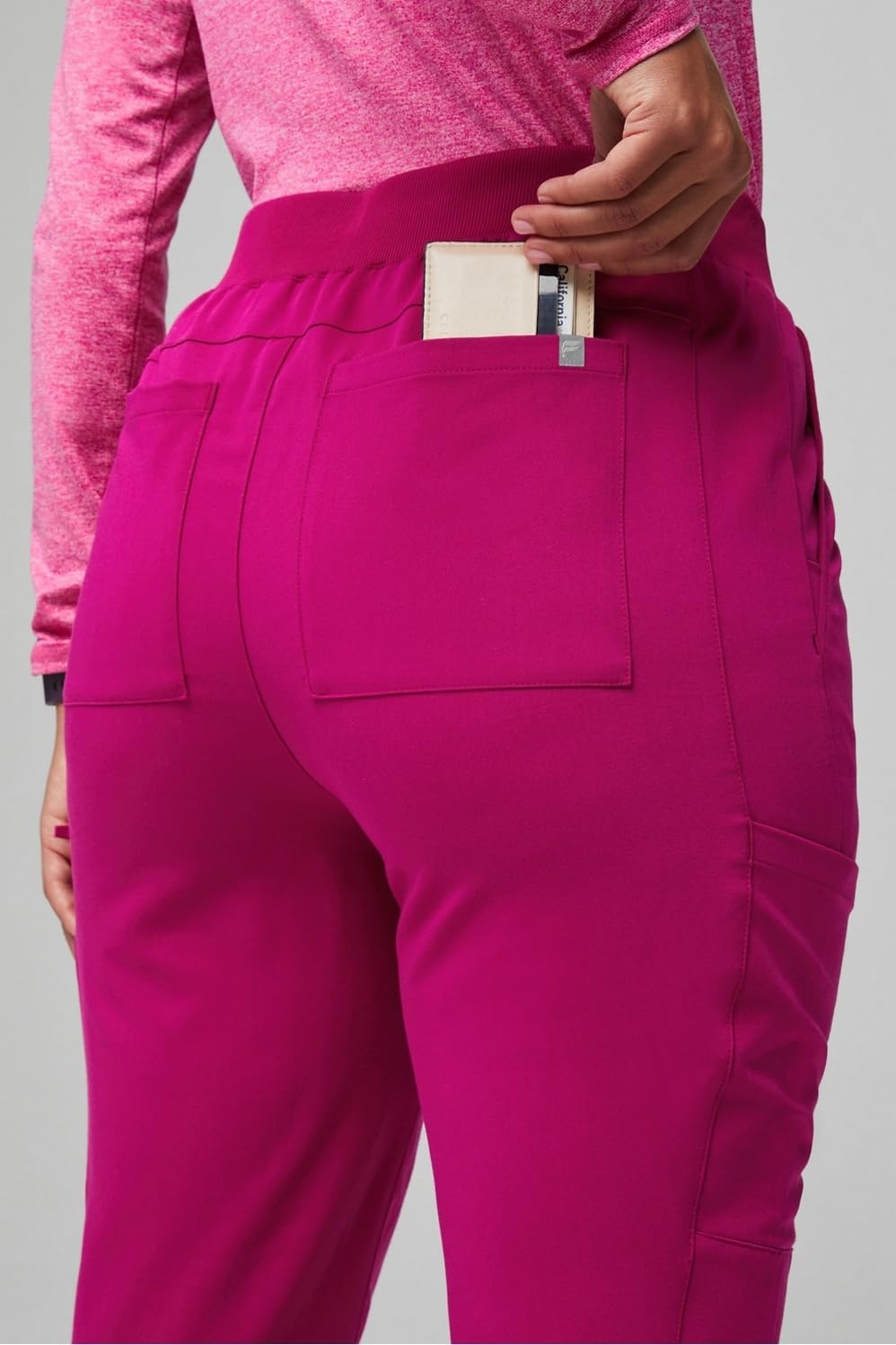 image:imageFabletics Womens High Rise Active Scrub Jogger MotionTech 4Way Stretch PocketPacked Lightweight SemiSlim FitHibiscus