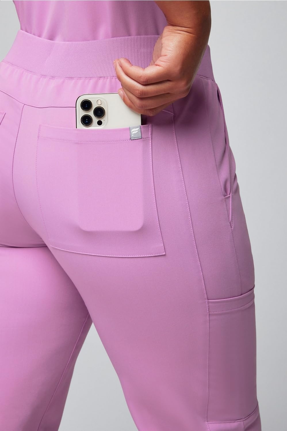 image:imageFabletics Womens High Rise Active Scrub Jogger MotionTech 4Way Stretch PocketPacked Lightweight SemiSlim FitLilac