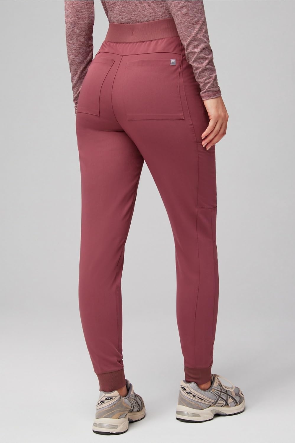 image:imageFabletics Womens High Rise Active Scrub Jogger MotionTech 4Way Stretch PocketPacked Lightweight SemiSlim FitMoonlight Mauve
