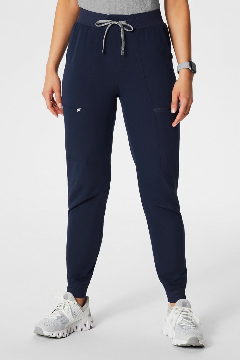 image:imageFabletics Womens High Rise Active Scrub Jogger MotionTech 4Way Stretch PocketPacked Lightweight SemiSlim FitNavy