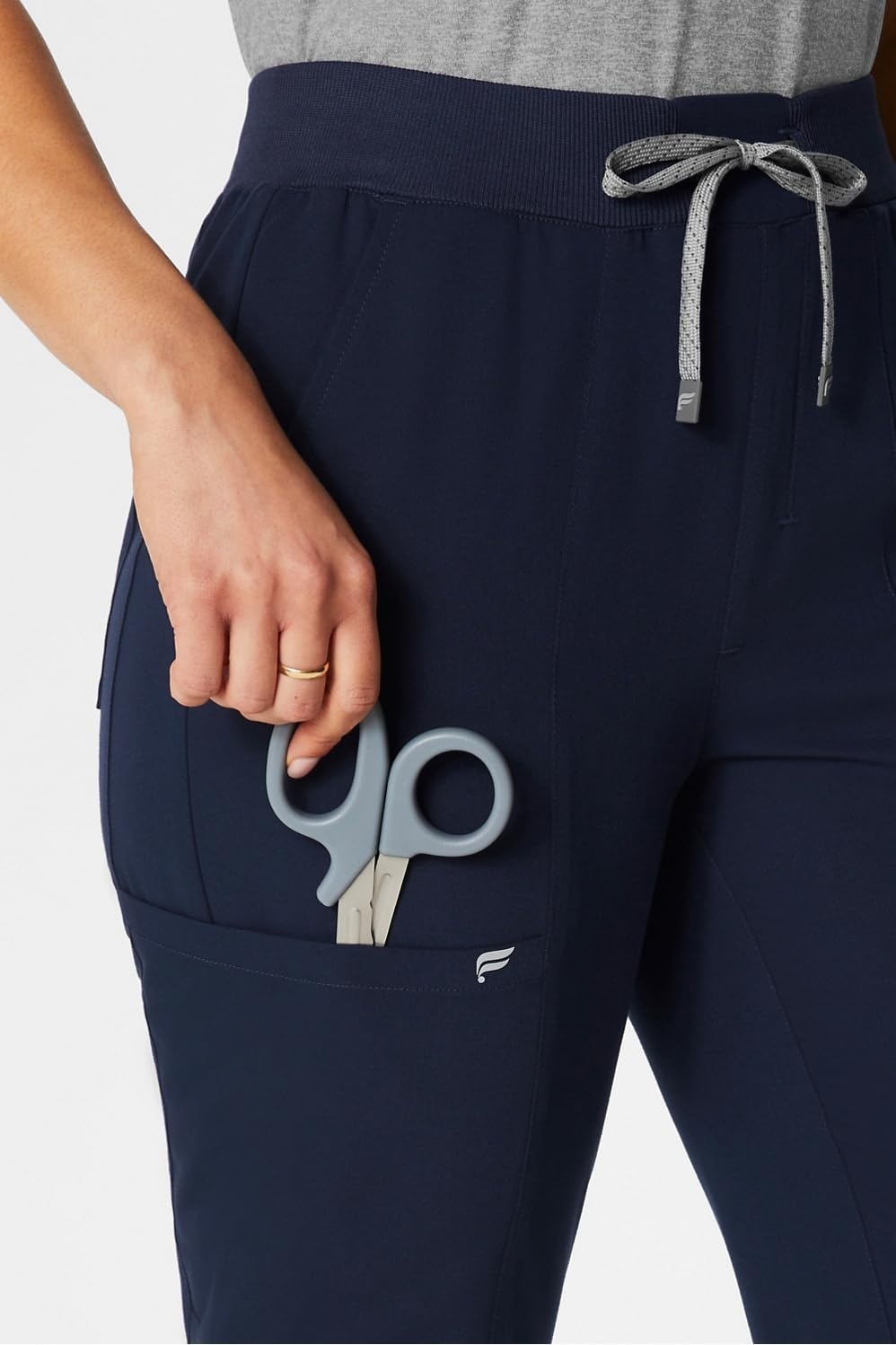 image:imageFabletics Womens High Rise Active Scrub Jogger MotionTech 4Way Stretch PocketPacked Lightweight SemiSlim FitNavy