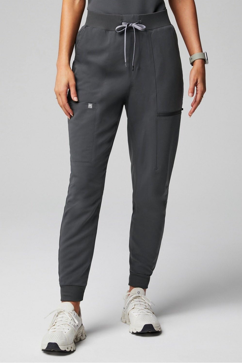 image:imageFabletics Womens High Rise Active Scrub Jogger MotionTech 4Way Stretch PocketPacked Lightweight SemiSlim FitOnyx