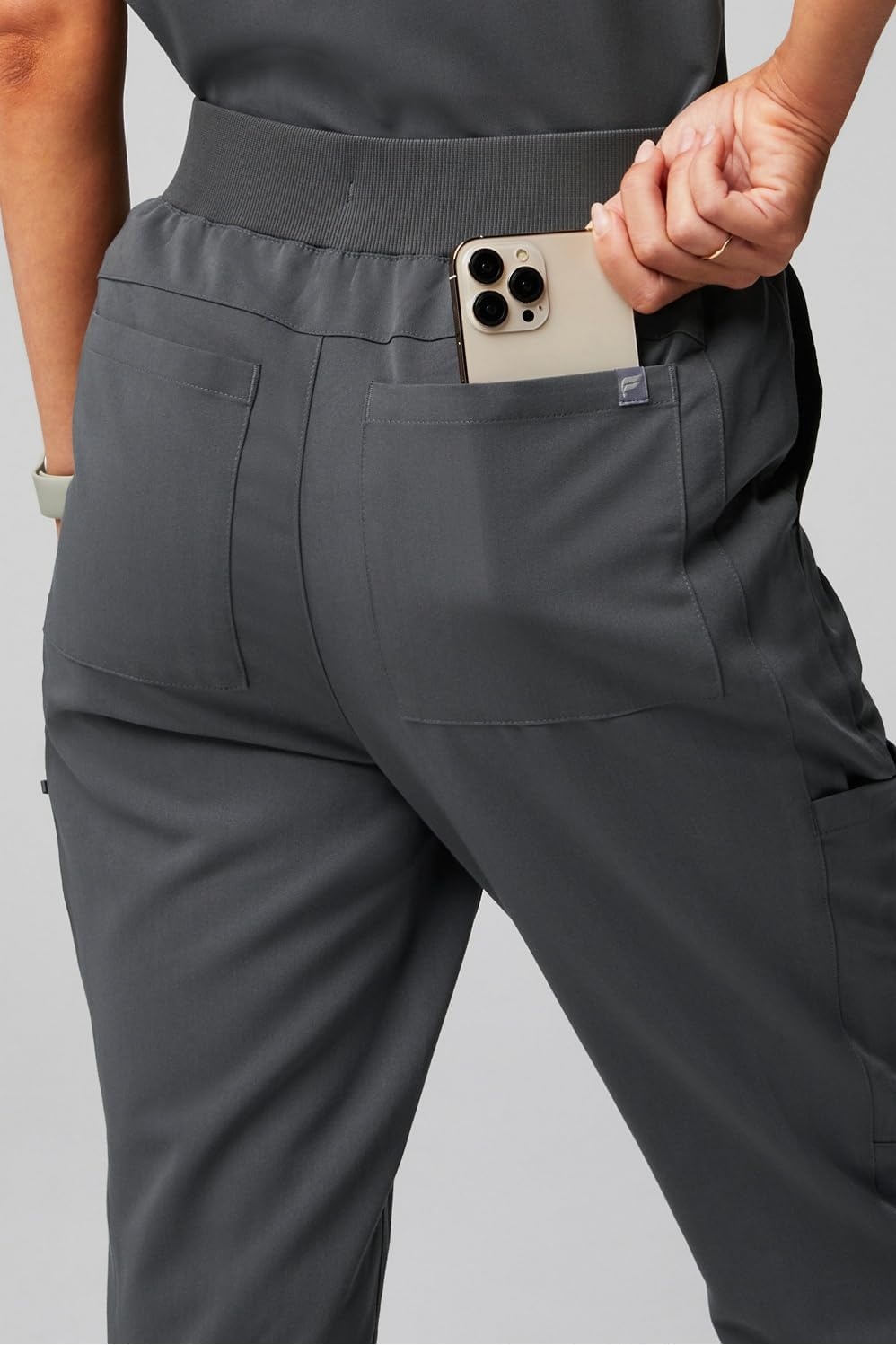 image:imageFabletics Womens High Rise Active Scrub Jogger MotionTech 4Way Stretch PocketPacked Lightweight SemiSlim FitOnyx
