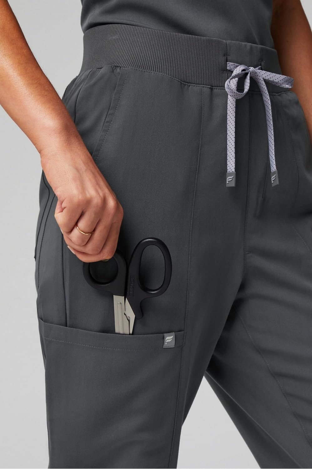 image:imageFabletics Womens High Rise Active Scrub Jogger MotionTech 4Way Stretch PocketPacked Lightweight SemiSlim FitOnyx