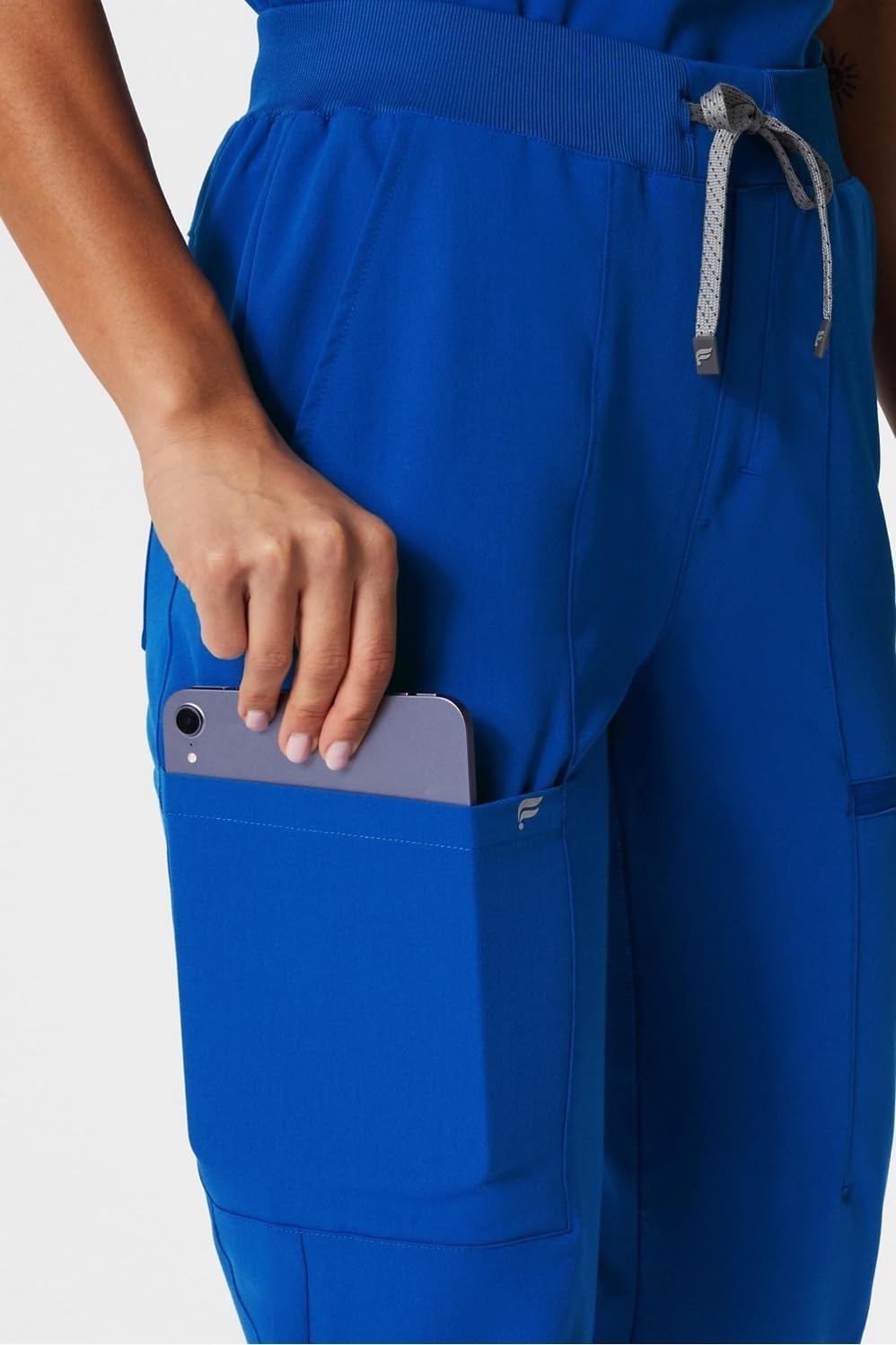 image:imageFabletics Womens High Rise Active Scrub Jogger MotionTech 4Way Stretch PocketPacked Lightweight SemiSlim FitRoyal Blue