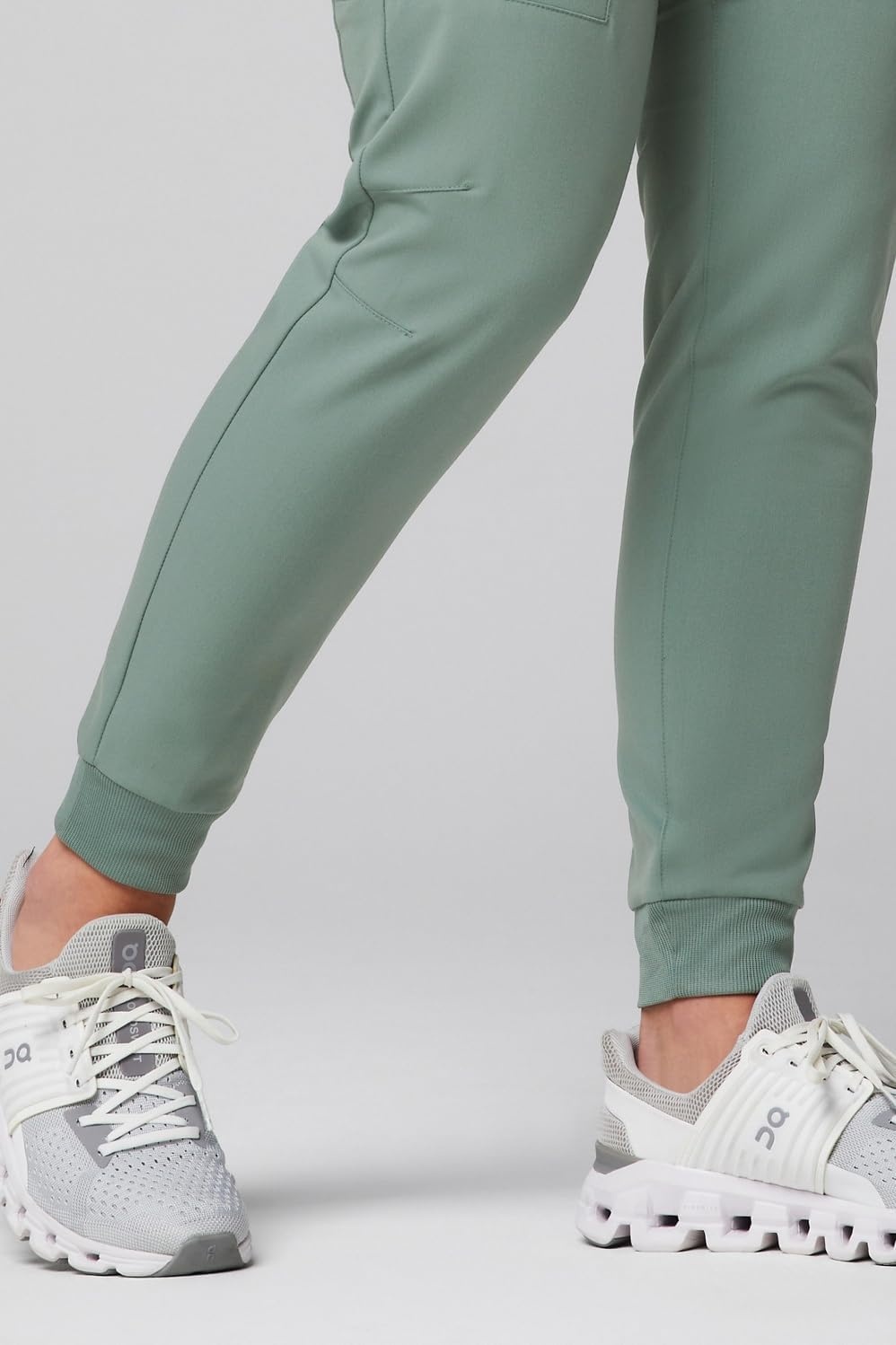 image:imageFabletics Womens High Rise Active Scrub Jogger MotionTech 4Way Stretch PocketPacked Lightweight SemiSlim FitSage