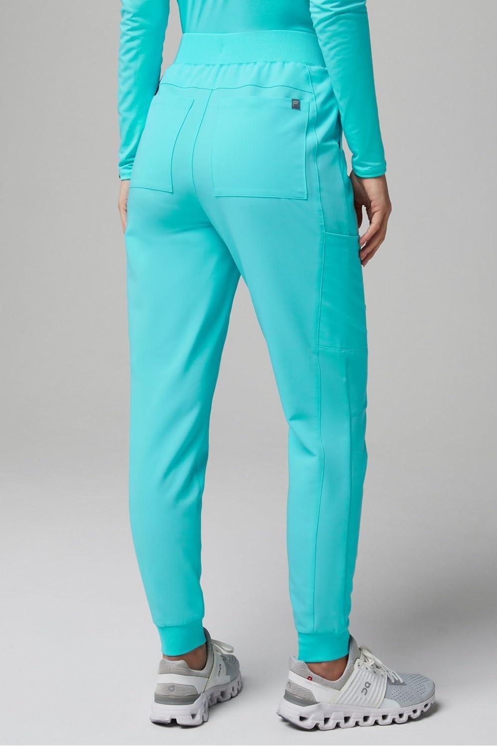 image:imageFabletics Womens High Rise Active Scrub Jogger MotionTech 4Way Stretch PocketPacked Lightweight SemiSlim FitSeaside