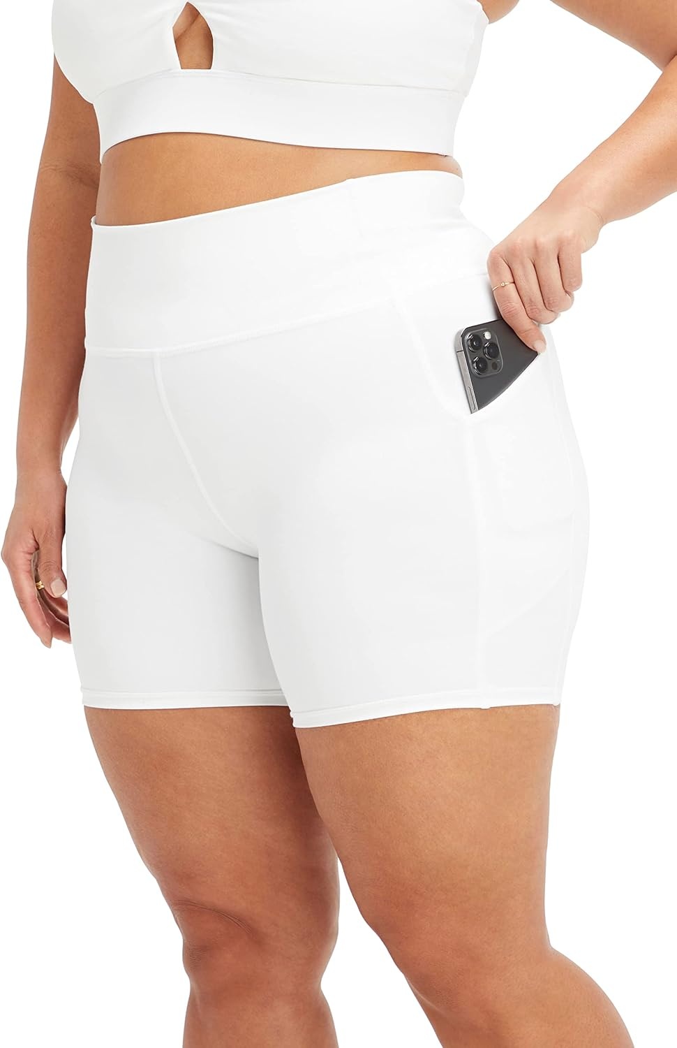 image:imageFabletics Womens Oasis PureLuxe HighWaisted 6 ShortWhite