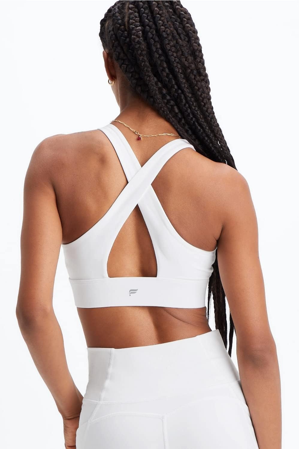image:imageFabletics Womens Oasis Twist Sports Bra Workout Yoga Athletic FitnessWhite