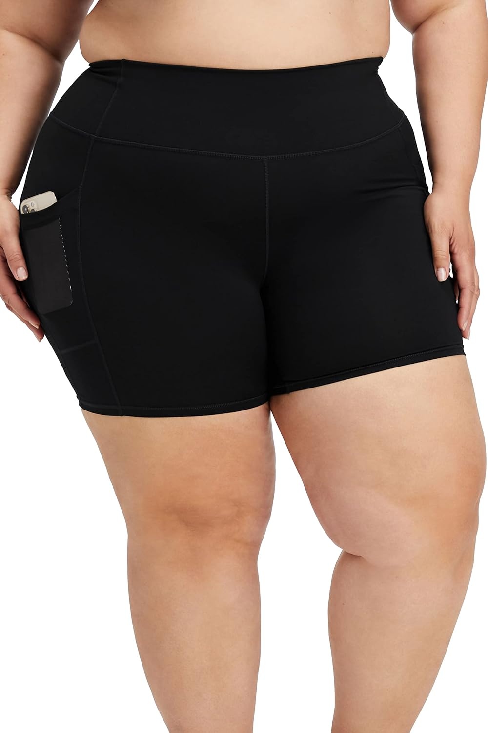 image:imageFabletics Womens OnTheGo PowerHold Ultra HW 6 Short Maximum Compression FlatteringBlack