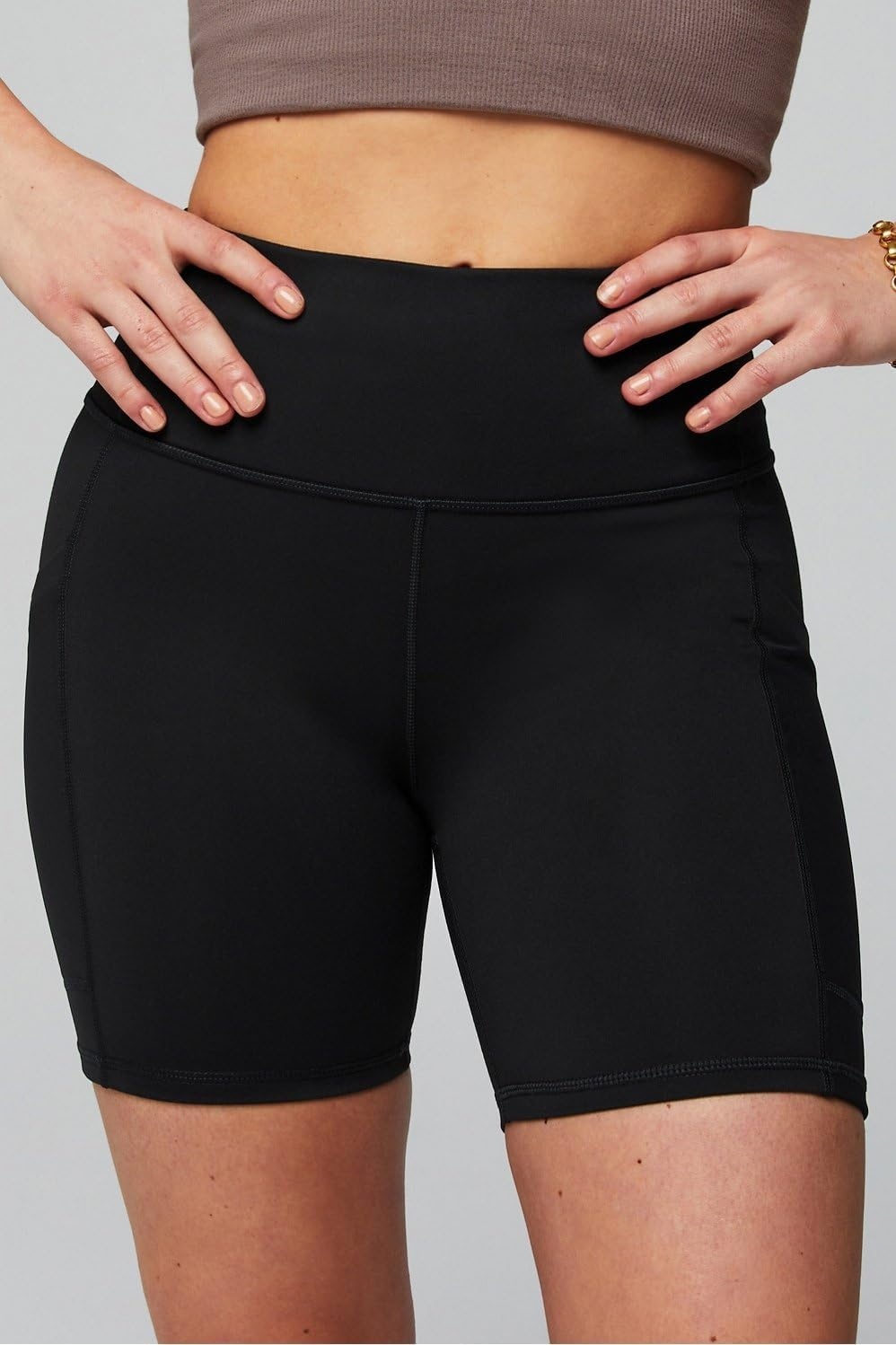 image:imageFabletics Womens OnTheGo PowerHold Ultra HW 6 Short Maximum Compression FlatteringBlack