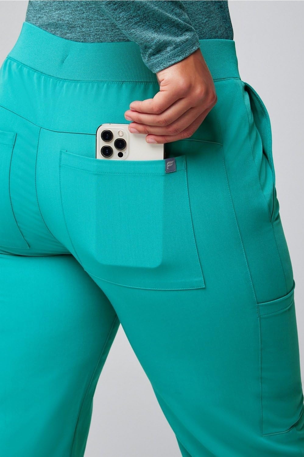 image:imageFabletics Womens Performance Scrub Pant MotionTech 4Way Stretch PocketPacked WrinkleResist SemiSlim FitBlue Lagoon