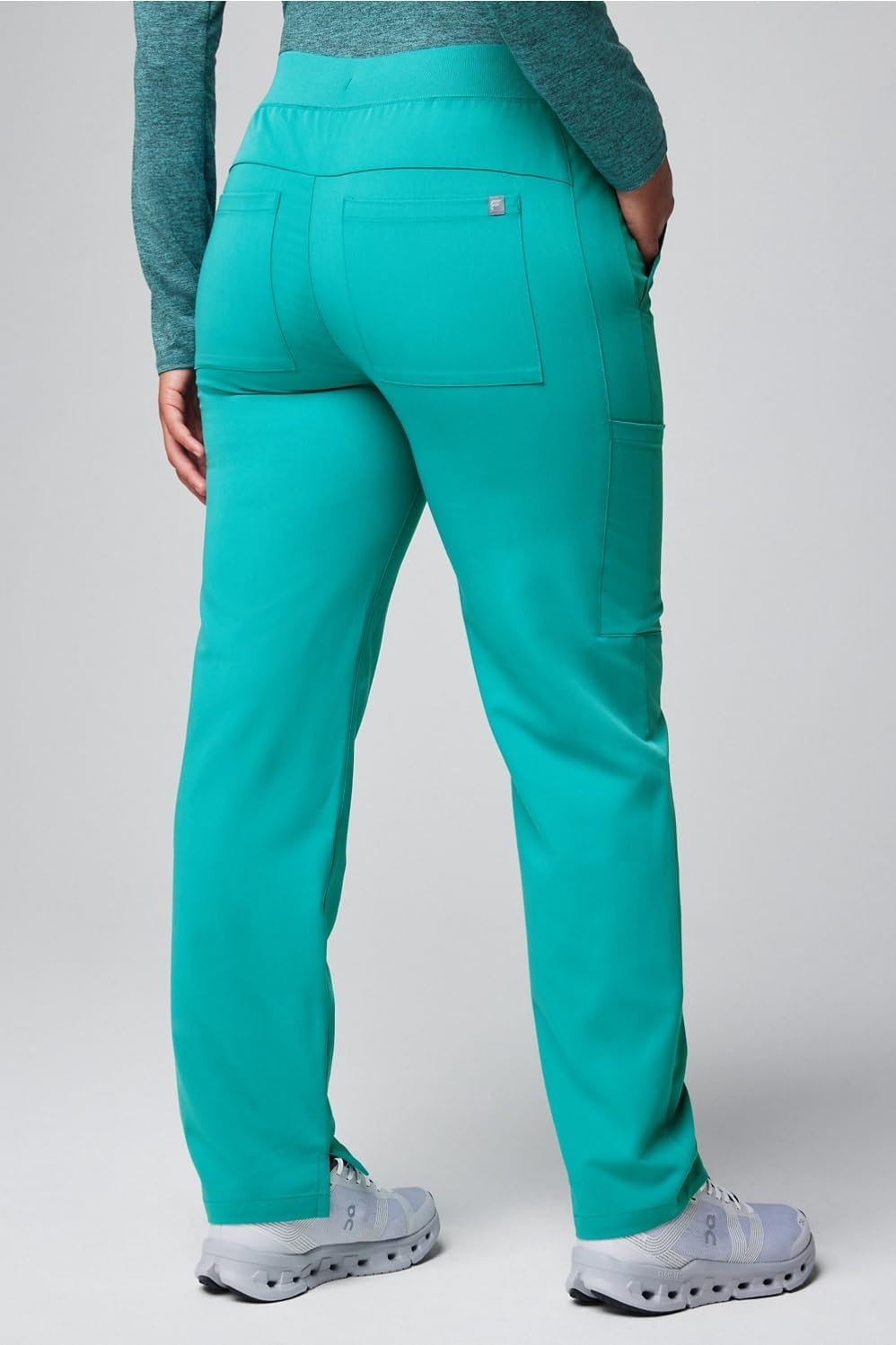 image:imageFabletics Womens Performance Scrub Pant MotionTech 4Way Stretch PocketPacked WrinkleResist SemiSlim FitBlue Lagoon