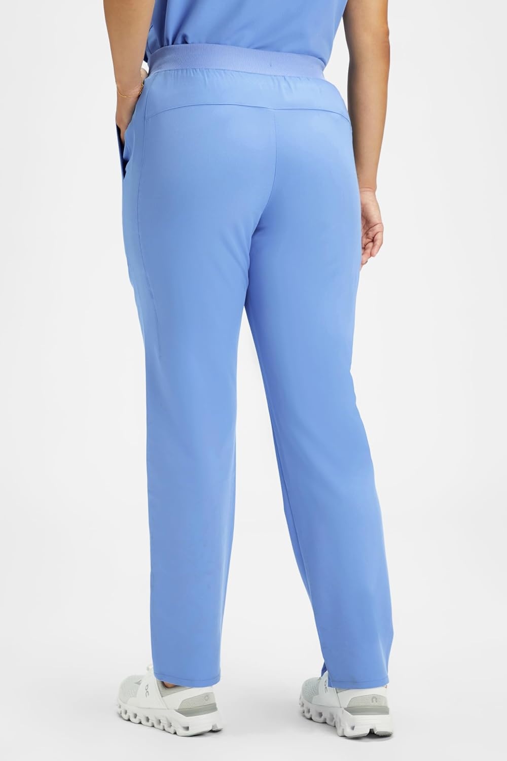image:imageFabletics Womens Performance Scrub Pant MotionTech 4Way Stretch PocketPacked WrinkleResist SemiSlim FitCeil Blue